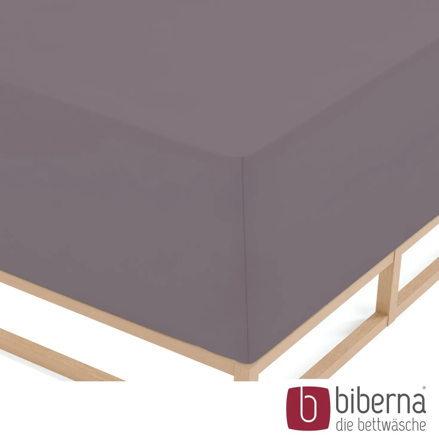 biberna Jersey-Elastic-Boxspring-Spannbetttuch silber/grau, 1x 140x200 cm - 160x220 cm