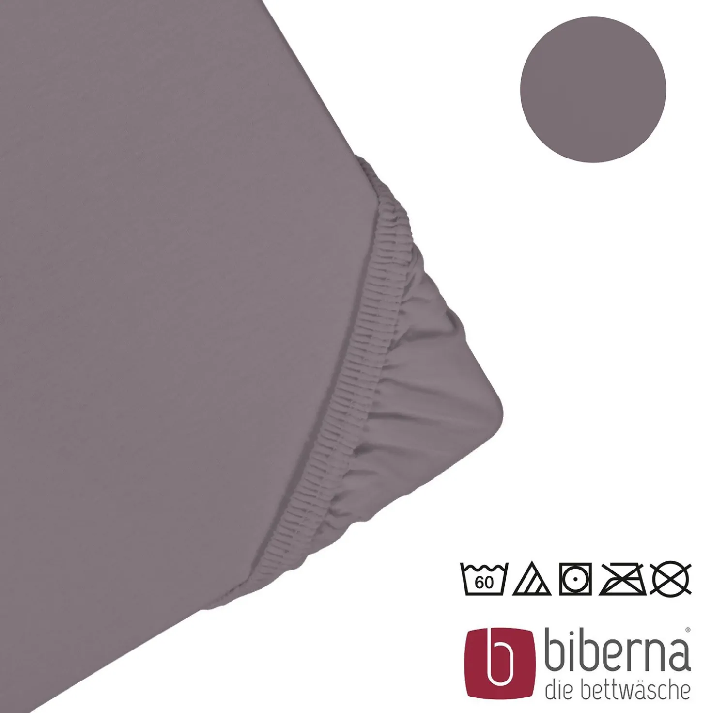 biberna Jersey-Elastic-Boxspring-Spannbetttuch silber/grau, 1x 140x200 cm - 160x220 cm