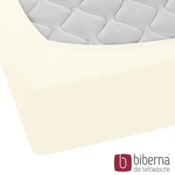 biberna Jersey-Elastic-Boxspring-Spannbetttuch perlmutt, 1x 180x200 cm - 200x220 cm