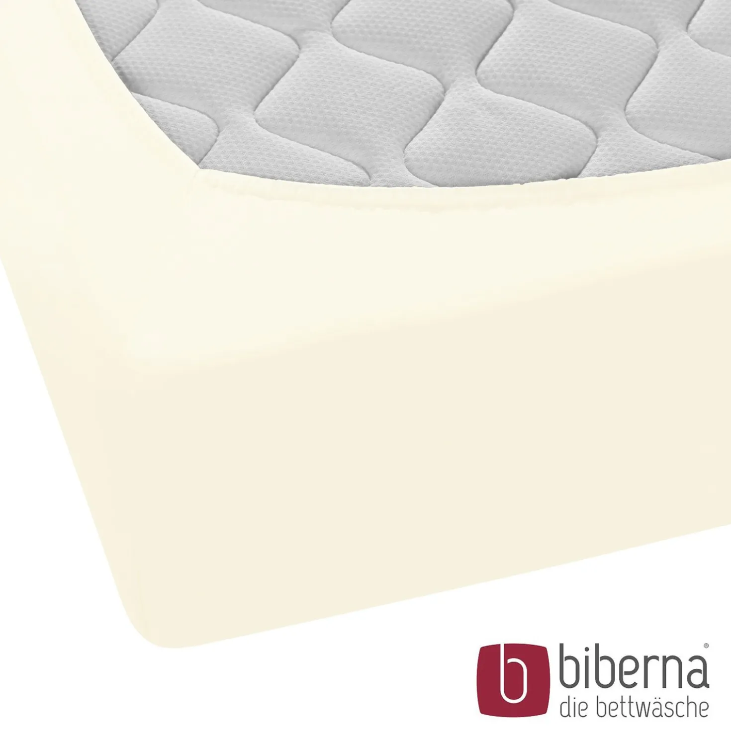 biberna Jersey-Elastic-Boxspring-Spannbetttuch perlmutt, 1x 180x200 cm - 200x220 cm