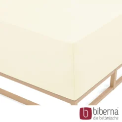 biberna Jersey-Elastic-Boxspring-Spannbetttuch perlmutt, 1x 180x200 cm - 200x220 cm