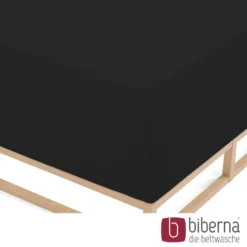 biberna Jersey-Elastic-Boxspring-Spannbetttuch schwarz, 1x 180x200 cm - 200x220 cm