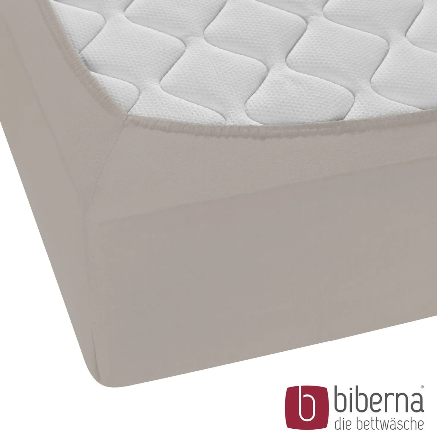 biberna Jersey-Elastic-Boxspring-Spannbetttuch sturmgrau, 1x 180x200 cm - 200x220 cm