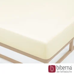 biberna Jersey-Elastic-Spannbetttuch perlmutt, 1x 90x190 cm - 100x220 cm
