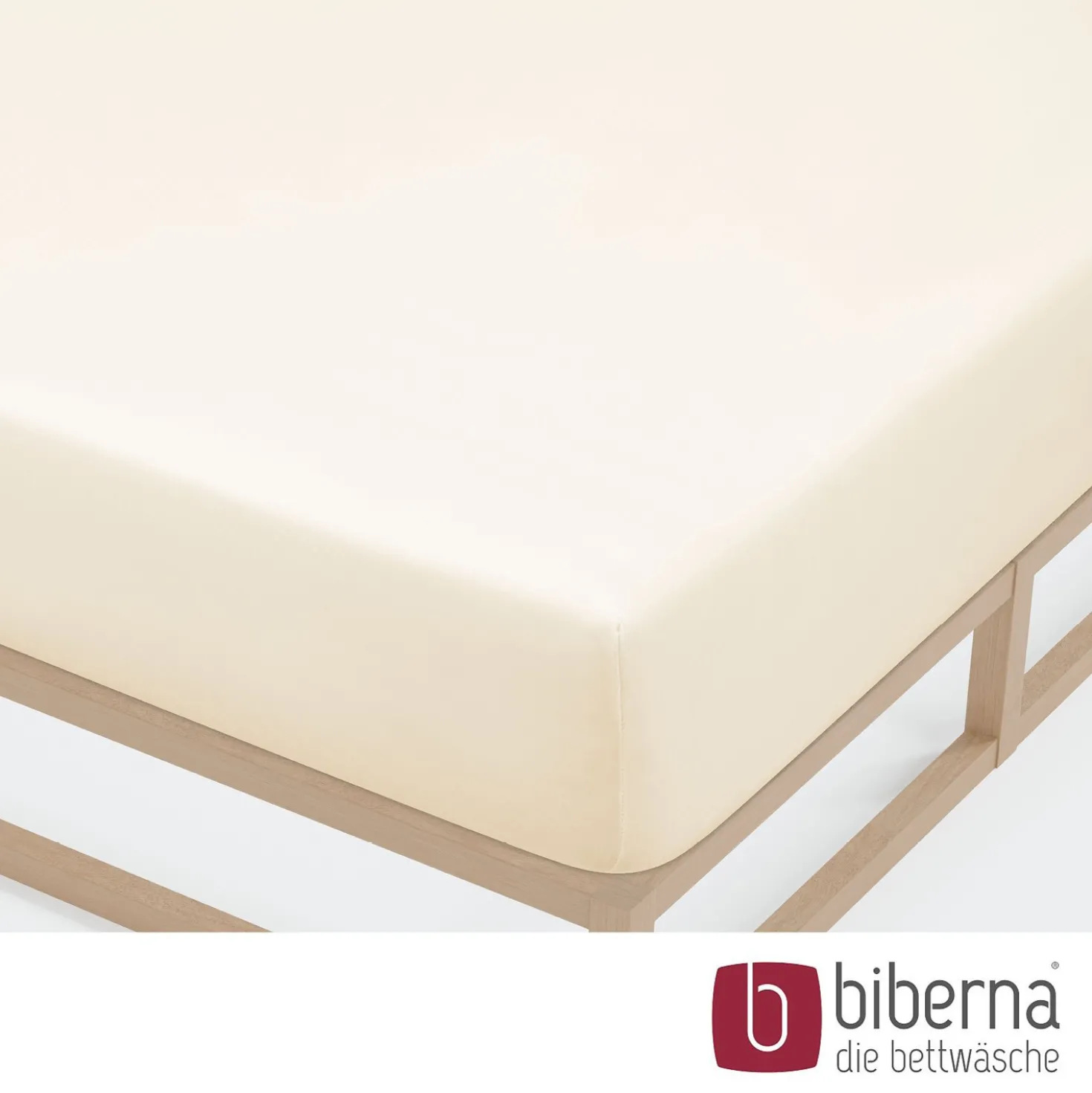 biberna Jersey-Elastic-Spannbetttuch natur, 1x 180x200 cm - 200x220 cm