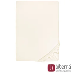 biberna Jersey-Elastic-Spannbetttuch natur, 1x 180x200 cm - 200x220 cm