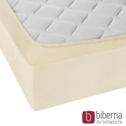 biberna Jersey-Elastic-Spannbetttuch kitt, 1x 90x190 cm - 100x220 cm