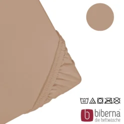 biberna Jersey-Elastic-Spannbetttuch macchiato, 1x 90x190 cm - 100x220 cm