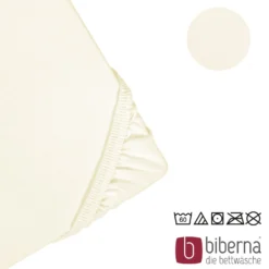 biberna Jersey-Elastic-Spannbetttuch perlmutt, 1x 120x200 cm - 130x220 cm