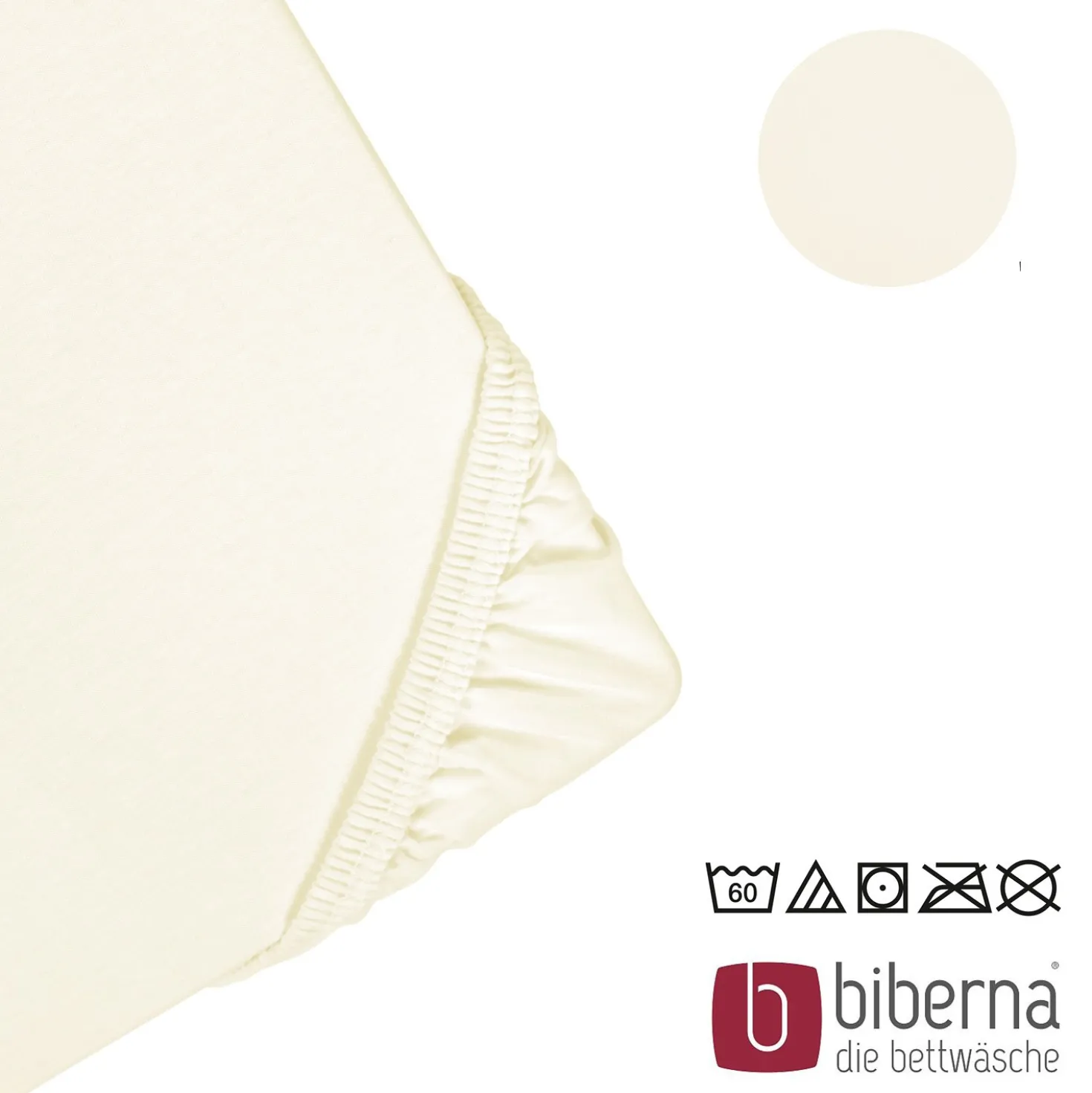 biberna Jersey-Elastic-Spannbetttuch perlmutt, 1x 120x200 cm - 130x220 cm