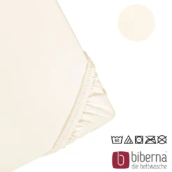 biberna Jersey-Elastic-Spannbetttuch natur, 1x 120x200 cm - 130x220 cm