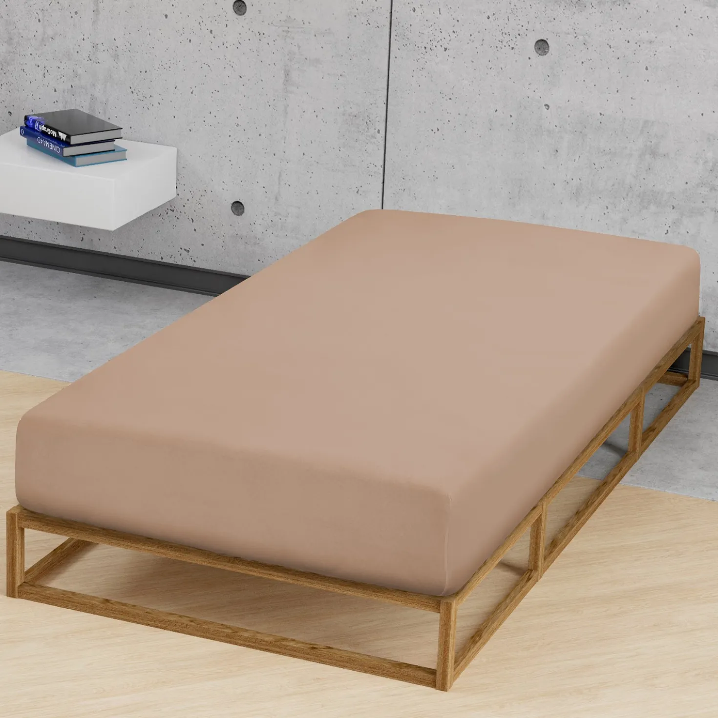 biberna Jersey-Elastic-Spannbetttuch macchiato, 1x 120x200 cm - 130x220 cm