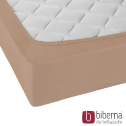 biberna Jersey-Elastic-Spannbetttuch macchiato, 1x 120x200 cm - 130x220 cm