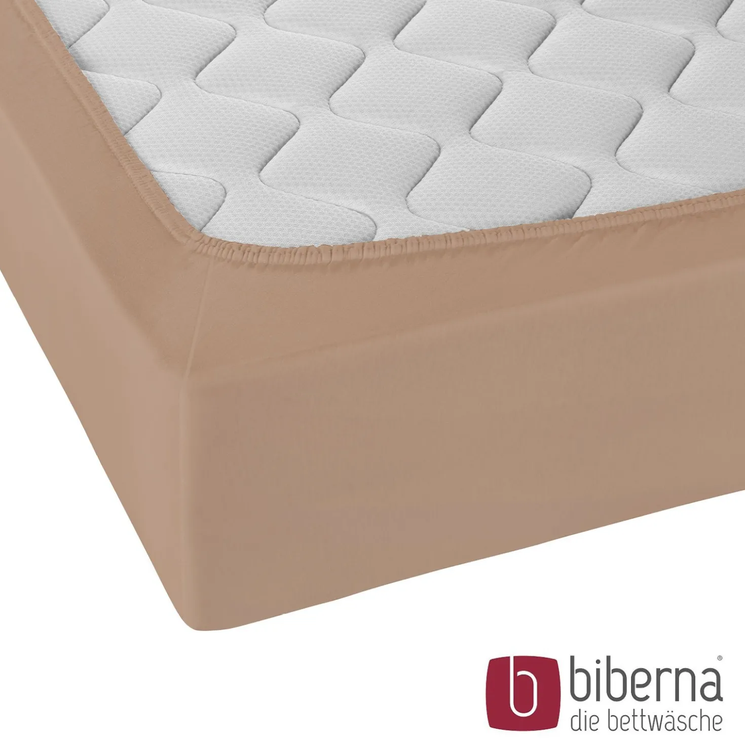 biberna Jersey-Elastic-Spannbetttuch macchiato, 1x 120x200 cm - 130x220 cm