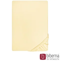 biberna Jersey-Elastic-Spannbetttuch gelb, 1x 120x200 cm - 130x220 cm