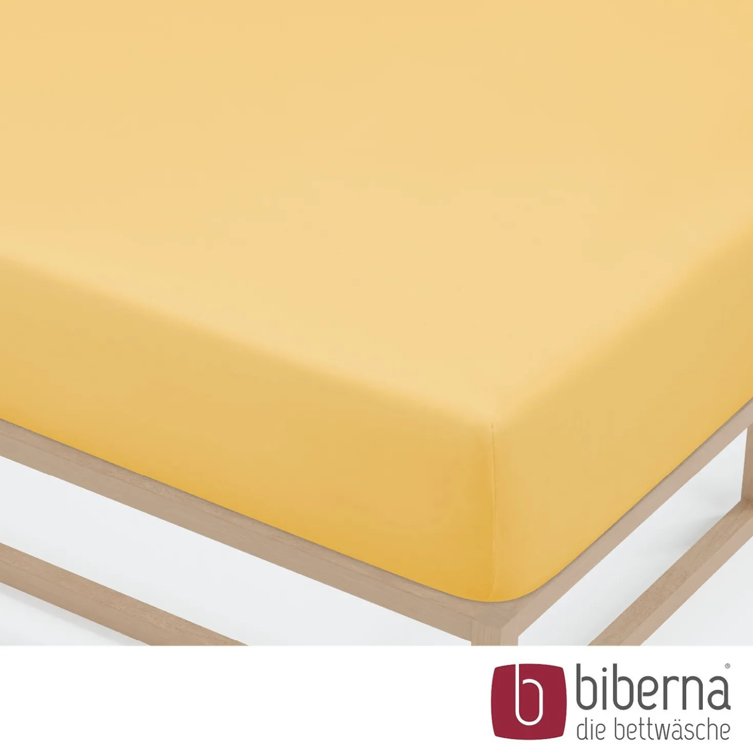 biberna Jersey-Elastic-Spannbetttuch honig, 1x 120x200 cm - 130x220 cm