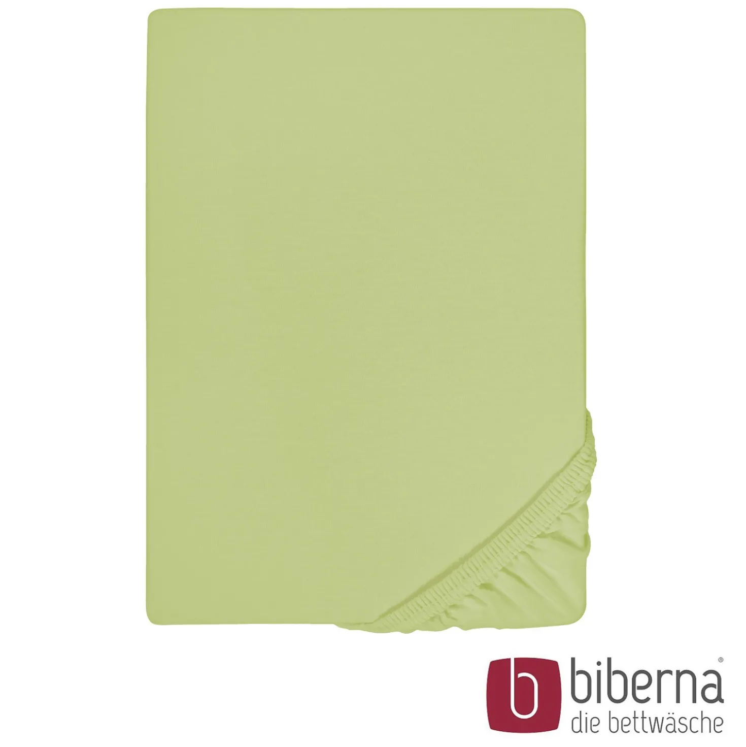 biberna Jersey-Elastic-Spannbetttuch pistaziengrün, 1x 120x200 cm - 130x220 cm