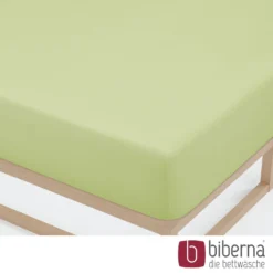 biberna Jersey-Elastic-Spannbetttuch pistaziengrün, 1x 120x200 cm - 130x220 cm