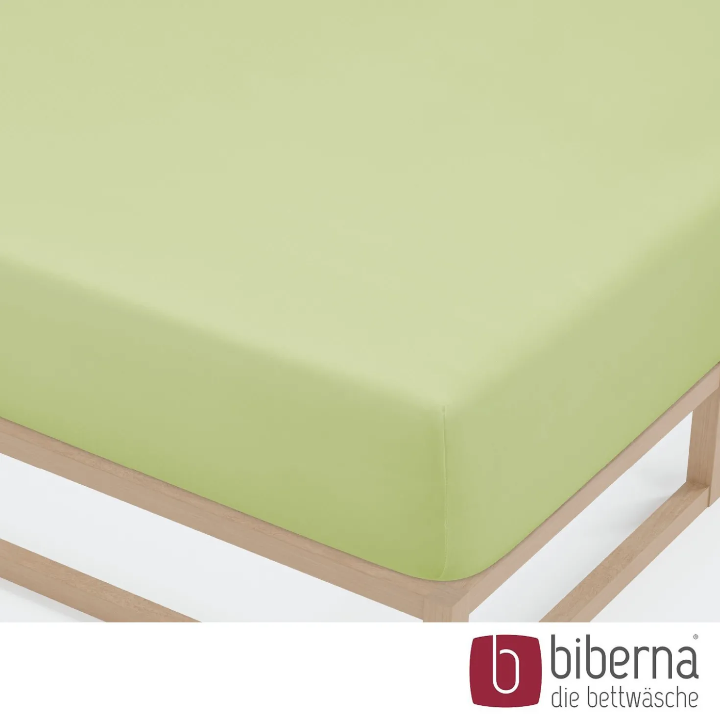 biberna Jersey-Elastic-Spannbetttuch pistaziengrün, 1x 120x200 cm - 130x220 cm