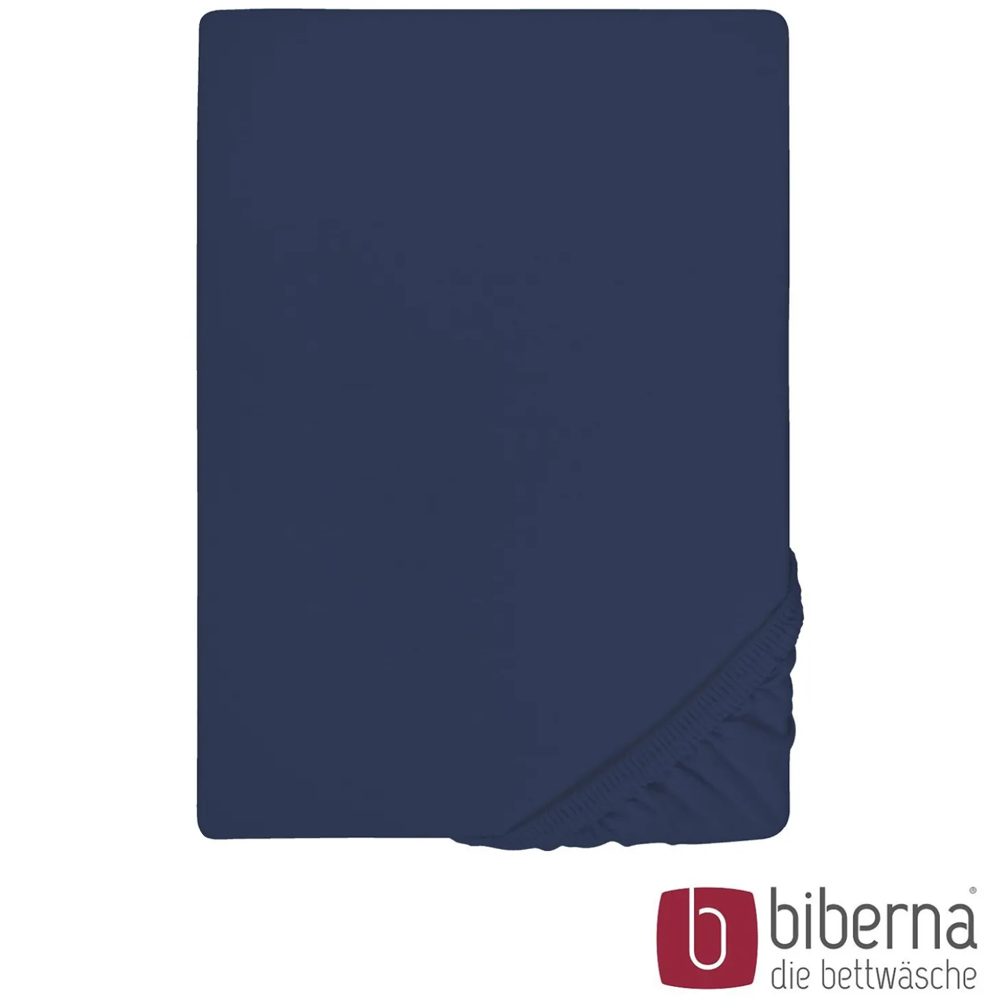 biberna Jersey-Elastic-Spannbetttuch marine, 1x 120x200 cm - 130x220 cm