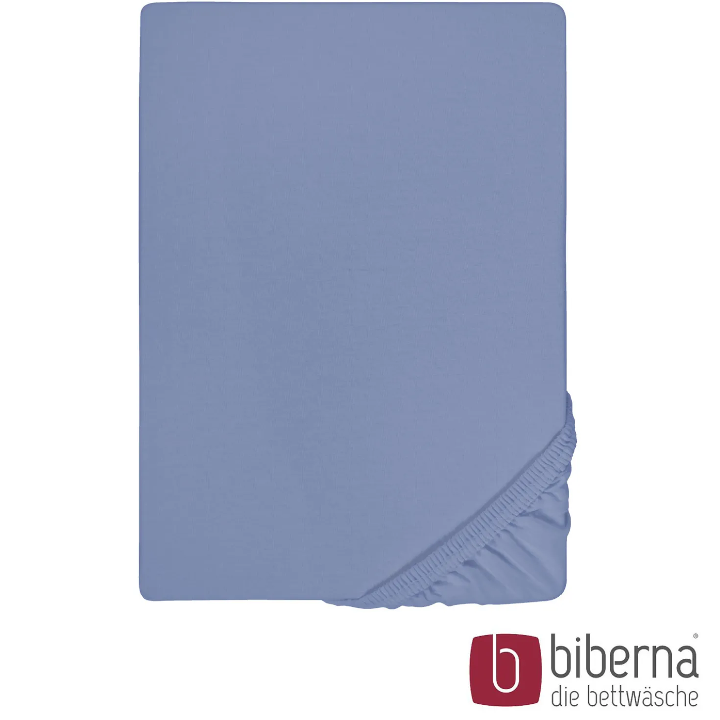 biberna Jersey-Elastic-Spannbetttuch blau, 1x 120x200 cm - 130x220 cm