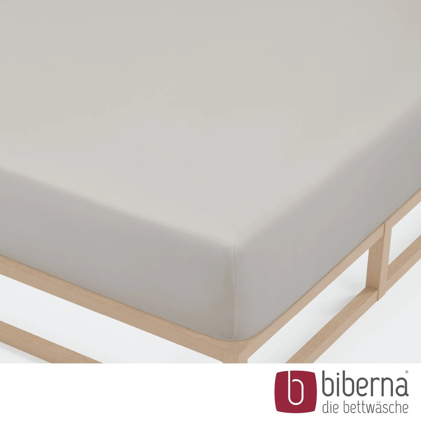biberna Jersey-Elastic-Spannbetttuch sturmgrau, 1x 120x200 cm - 130x220 cm