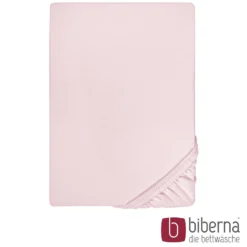 biberna Jersey-Elastic-Spannbetttuch rose, 1x 120x200 cm - 130x220 cm