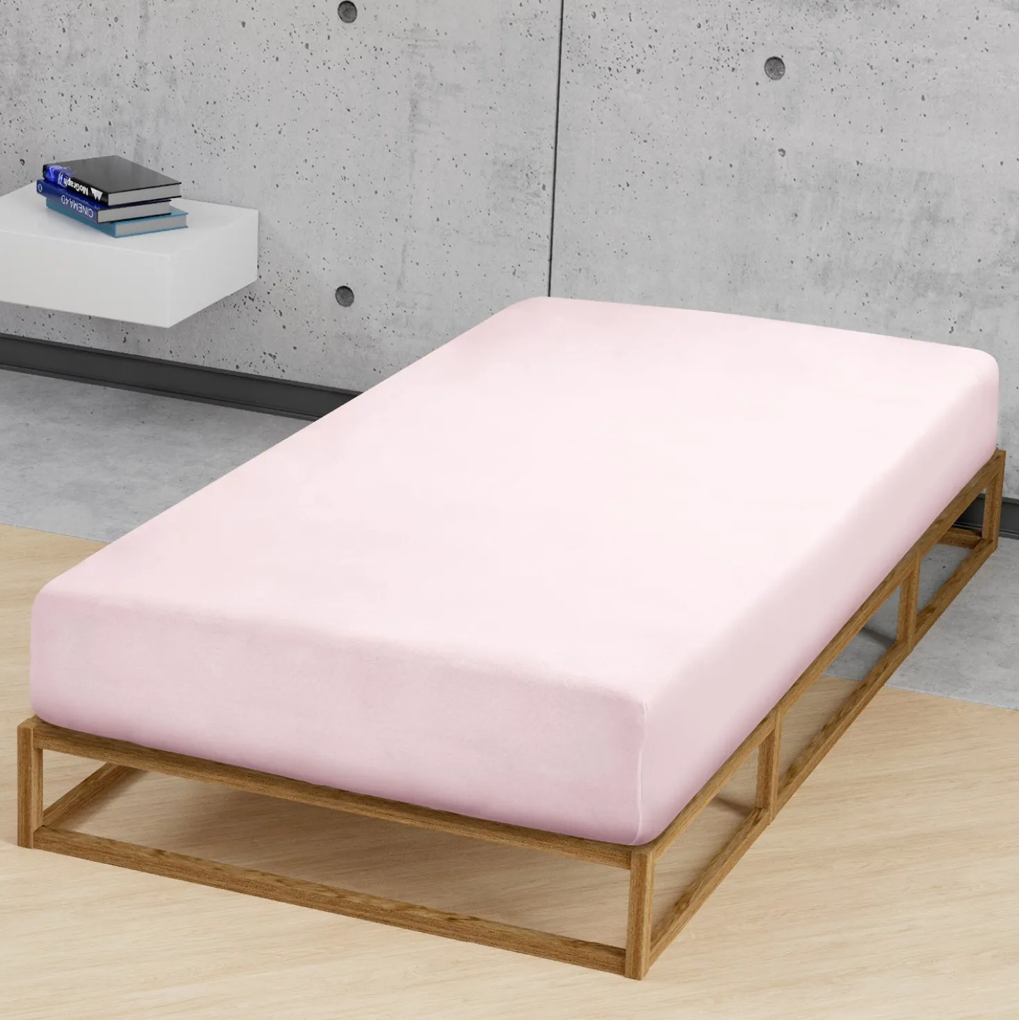 biberna Jersey-Elastic-Spannbetttuch rose, 1x 120x200 cm - 130x220 cm