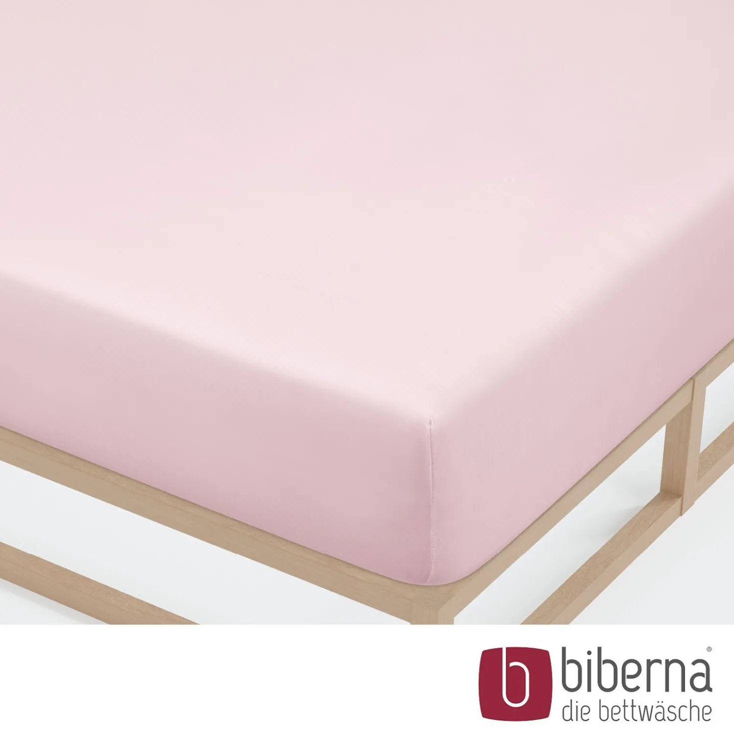 biberna Jersey-Elastic-Spannbetttuch rose, 1x 120x200 cm - 130x220 cm
