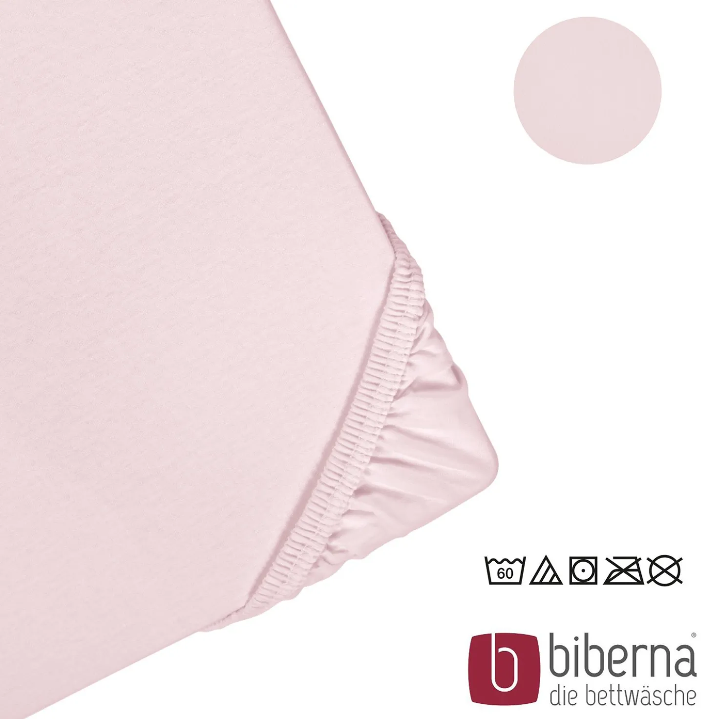biberna Jersey-Elastic-Spannbetttuch rose, 1x 120x200 cm - 130x220 cm