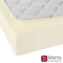 biberna Jersey-Elastic-Spannbetttuch perlmutt, 1x 140x200 cm - 160x220 cm