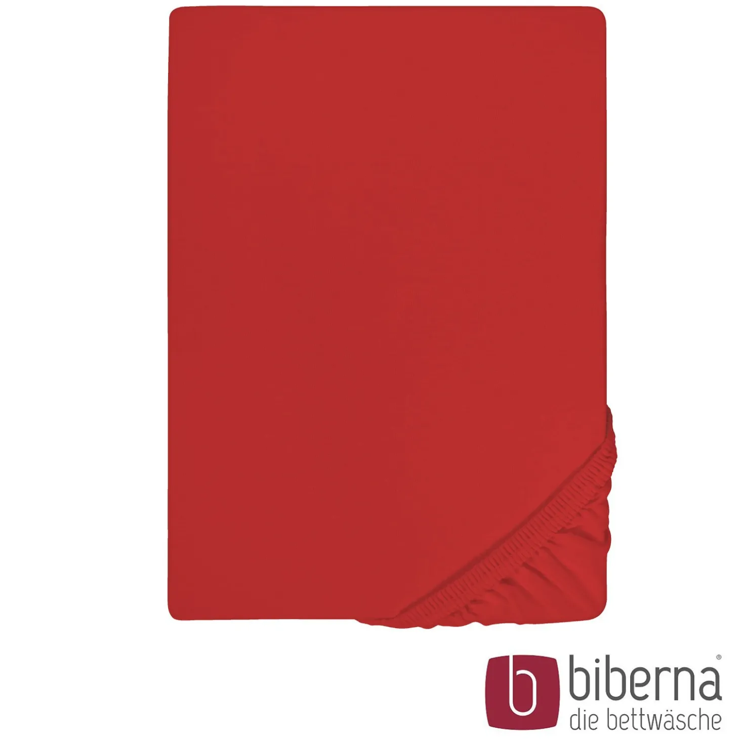 biberna Jersey-Elastic-Spannbetttuch rot, 1x 120x200 cm - 130x220 cm