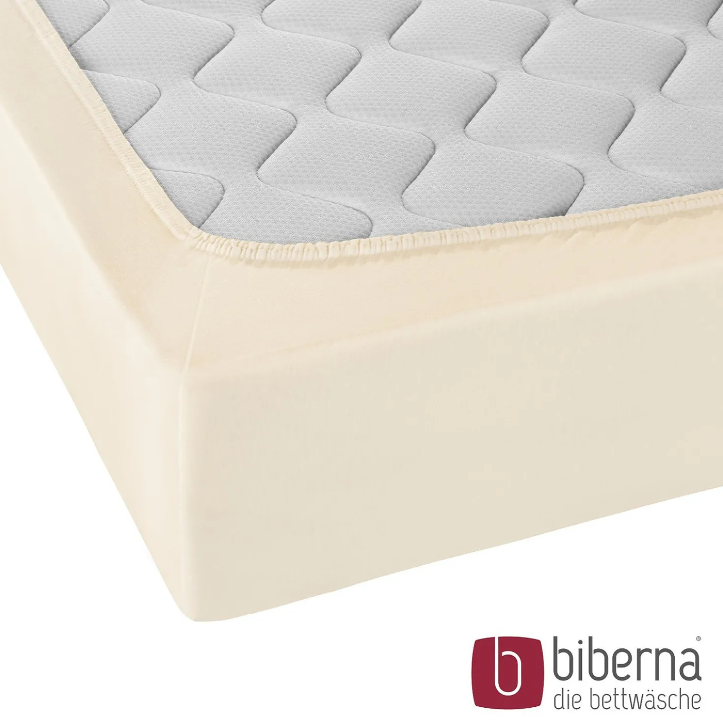 biberna Jersey-Elastic-Spannbetttuch natur, 1x 140x200 cm - 160x220 cm