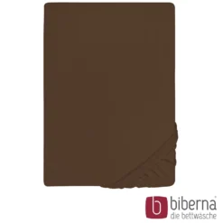 biberna Jersey-Elastic-Spannbetttuch topas / mocca, 1x 140x200 cm - 160x220 cm