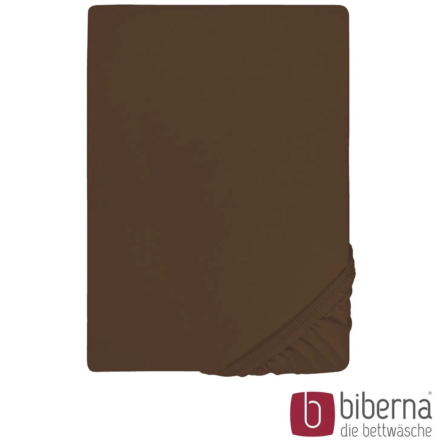 biberna Jersey-Elastic-Spannbetttuch topas / mocca, 1x 140x200 cm - 160x220 cm