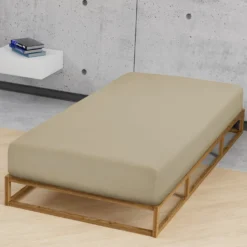 biberna Jersey-Elastic-Spannbetttuch taupe, 1x 180x200 cm - 200x220 cm