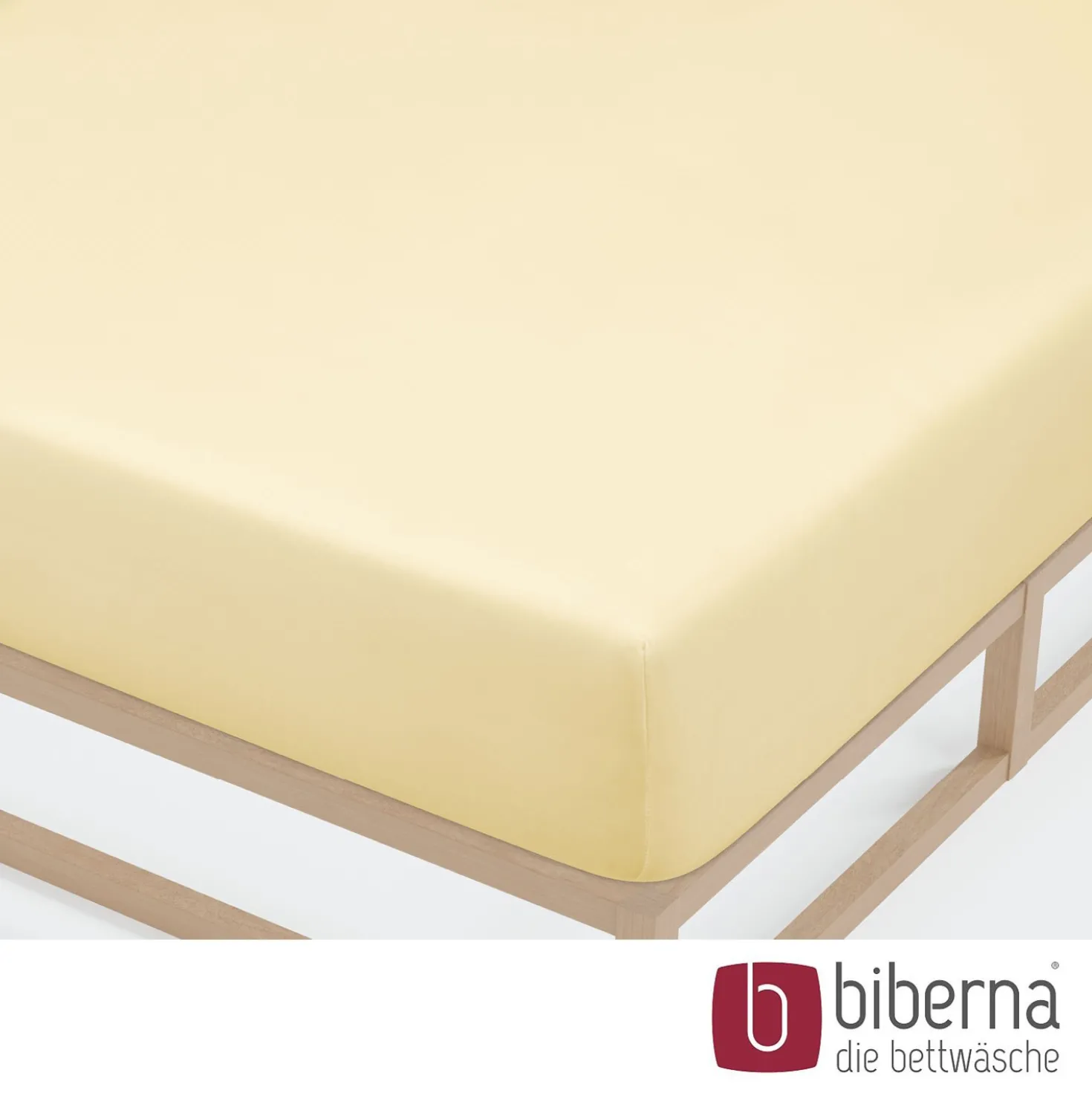 biberna Jersey-Elastic-Spannbetttuch gelb, 1x 180x200 cm - 200x220 cm