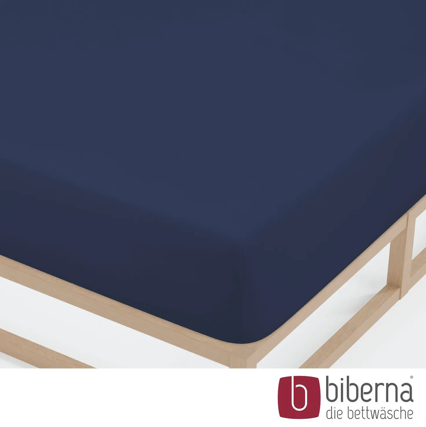 biberna Jersey-Elastic-Spannbetttuch marine, 1x 180x200 cm - 200x220 cm