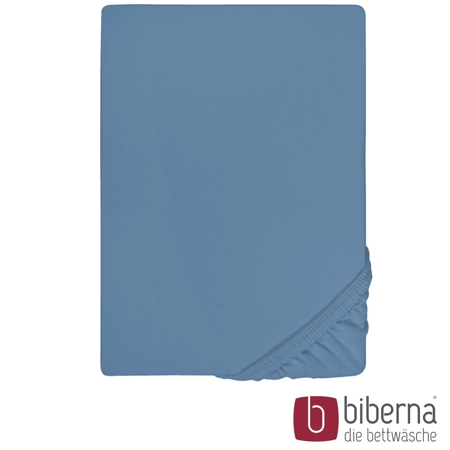 biberna Jersey-Elastic-Spannbetttuch azurblau, 1x 180x200 cm - 200x220 cm