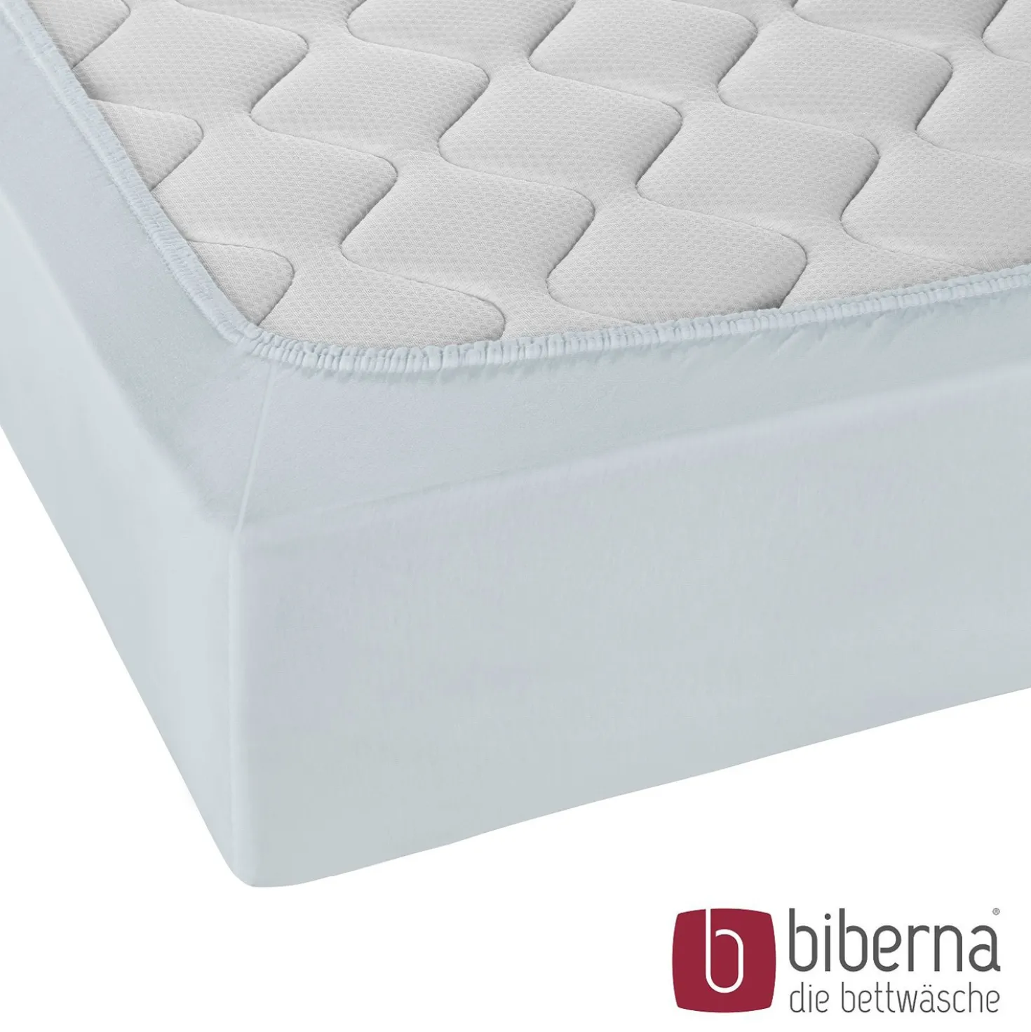 biberna Jersey-Elastic-Spannbetttuch ciel, 1x 180x200 cm - 200x220 cm