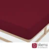 biberna Jersey-Elastic-Spannbetttuch burgund, 1x 140x200 cm - 160x220 cm