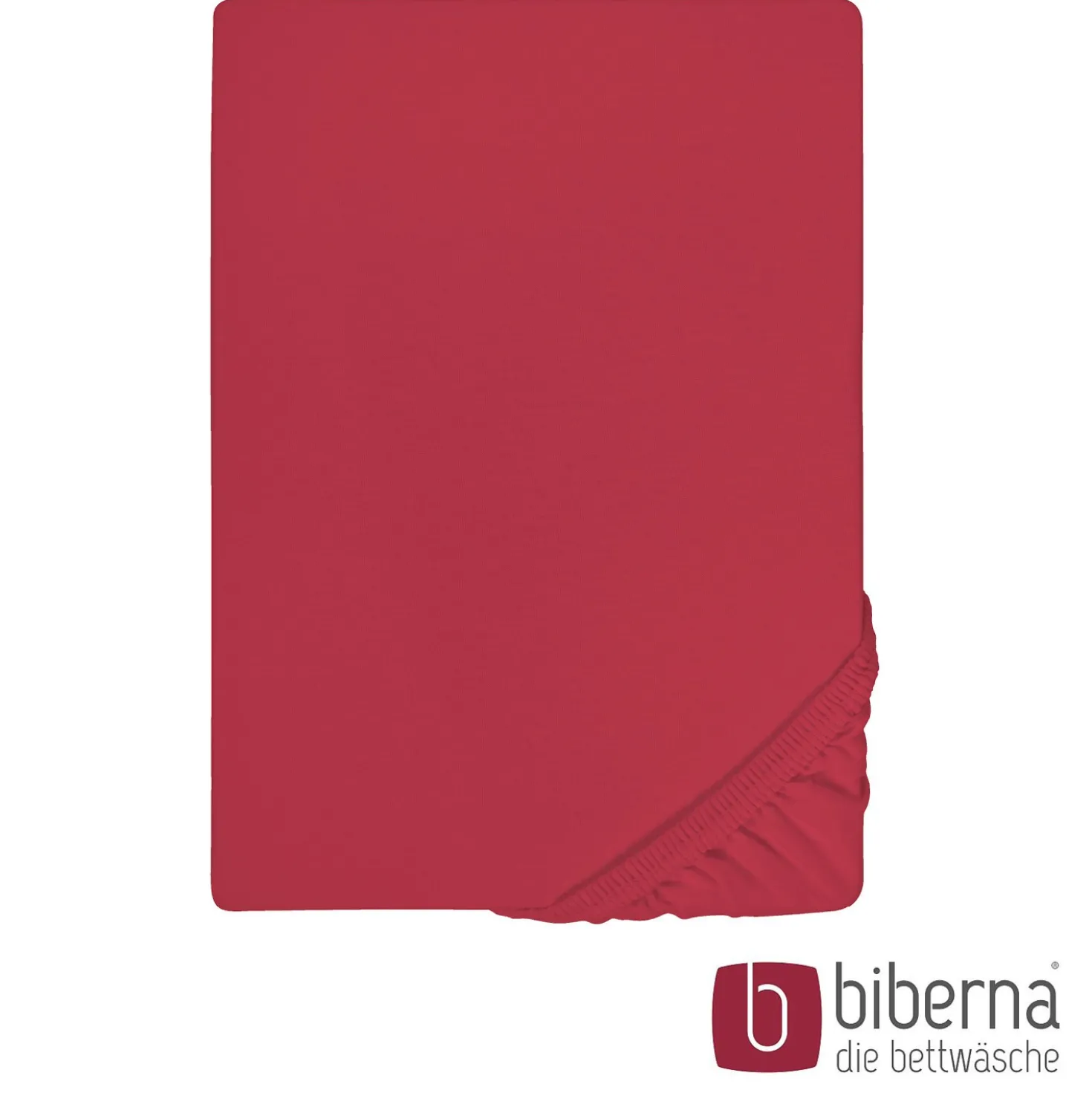 biberna Jersey-Elastic-Spannbetttuch rubin, 1x 180x200 cm - 200x220 cm