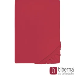 biberna Jersey-Elastic-Spannbetttuch rubin, 1x 120x200 cm - 130x220 cm