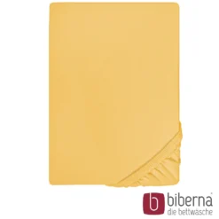 biberna Jersey-Elastic-Spannbetttuch honig, 1x 140x200 cm - 160x220 cm
