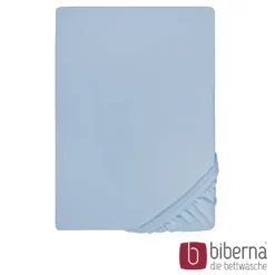 biberna Jersey-Elastic-Spannbetttuch eisblau, 1x 180x200 cm - 200x220 cm