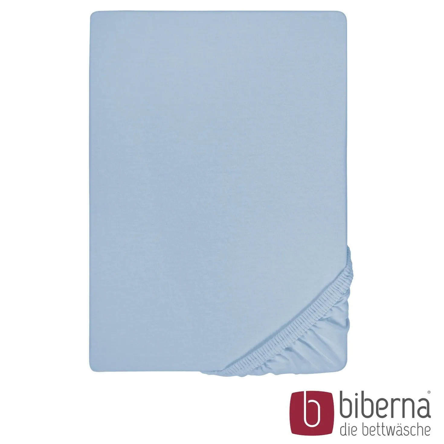 biberna Jersey-Elastic-Spannbetttuch eisblau, 1x 180x200 cm - 200x220 cm