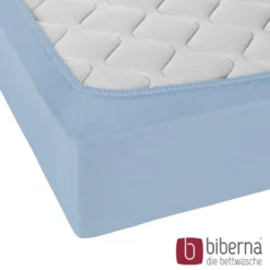 biberna Jersey-Elastic-Spannbetttuch eisblau, 1x 180x200 cm - 200x220 cm