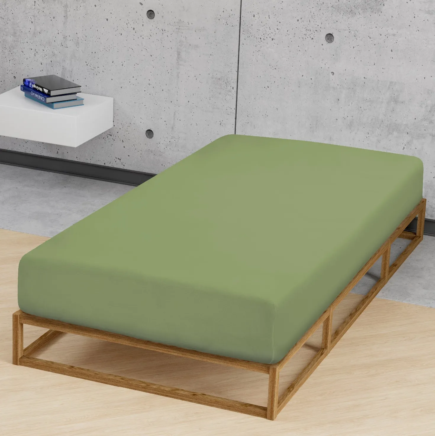 biberna Jersey-Elastic-Spannbetttuch fichte, 1x 140x200 cm - 160x220 cm