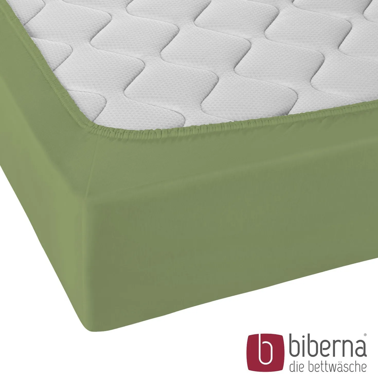 biberna Jersey-Elastic-Spannbetttuch fichte, 1x 140x200 cm - 160x220 cm