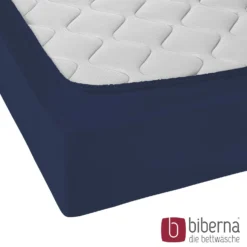 biberna Jersey-Elastic-Spannbetttuch marine, 1x 140x200 cm - 160x220 cm